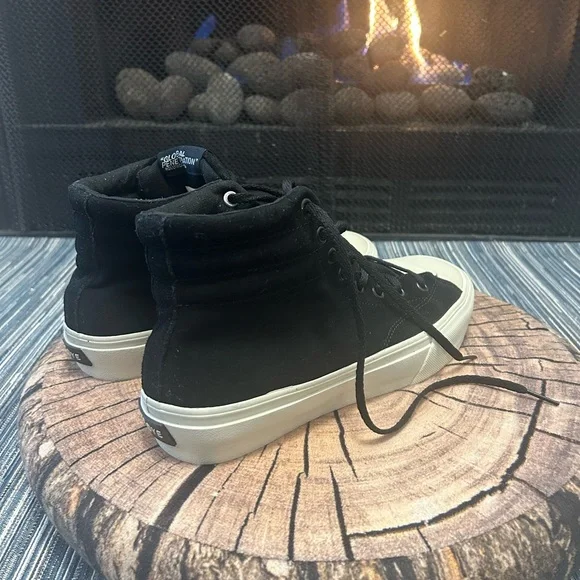 🆕Straye Venice Black Bone Suede Hightop Skate Board Shoes Men’s 8 Women’s 9.5 - Picture 4 of 7